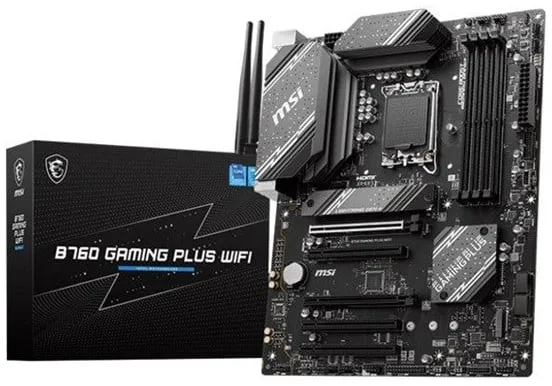 MSI B760 GAMING PLUS WIFI motherboard - Intel B760 - Intel LGA1700 socket - DDR5 RAM - ATX