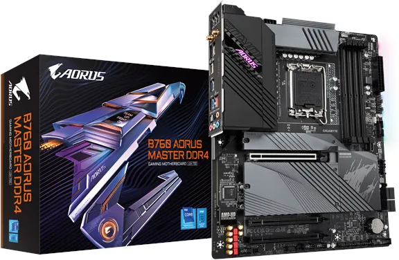 GIGABYTE B760 AORUS MASTER DDR4 Motherboard - Intel B760 - Intel LGA1700 - DDR4 RAM - ATX