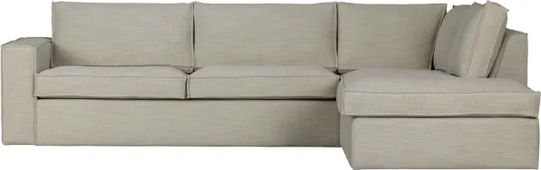 Freddie, Corner sofa right, natural, K90x197x283 cm