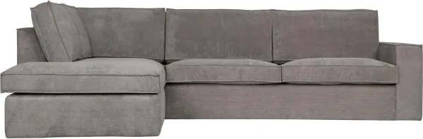 Thomas, Corner sofa left-facing, grey, H92x283x197 cm
