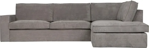 Thomas, Corner sofa right-hand, light grey, H92x283x197 cm