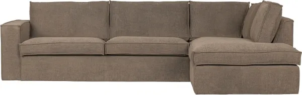 Freddie, Corner sofa right-hand, light brown, H90x197x283 cm