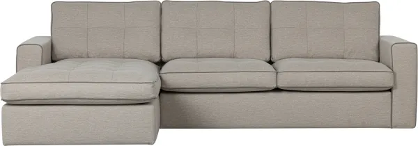 Lisa, Corner sofa left-facing, natural, H87x170x280 cm, fabric