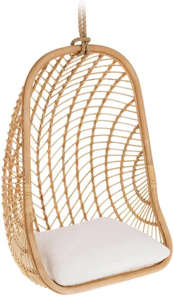 Ekaterina, Outdoor hanging chair, natural/white, H127x85x73 cm