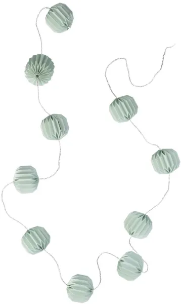 Yulia, light garland, green, H15x10x250 cm