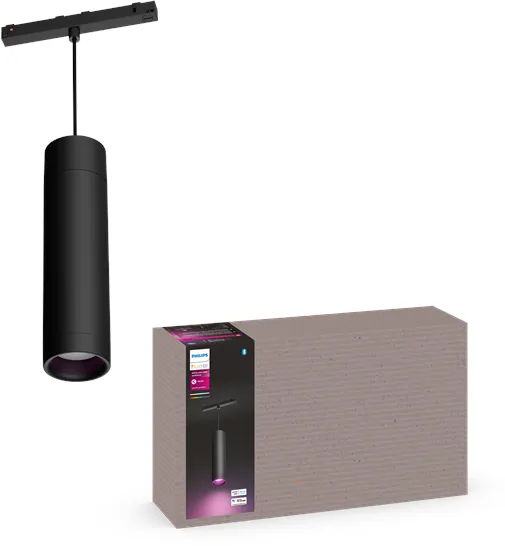 Philips Hue Perifo Ceiling Pendant Cylinder Lamp - Black