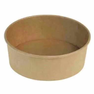 Salad bowl Catersource round 750 ml Ø150 mm x 61 mm brown kraft with PE