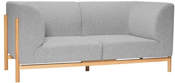 Hübsch Moment Sofa 2-seater Light Grey/Natural
