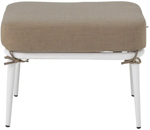 CREATIVE COLLECTION Cia stool, with cushion - rope and white metal