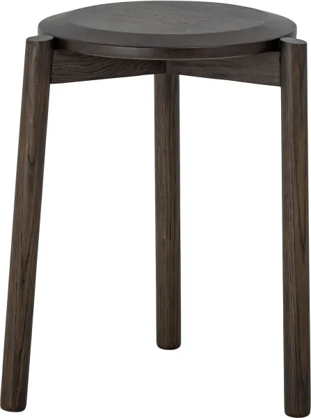 BLOOMINGVILLE Gil stool - brown oak (D:33xH:45)