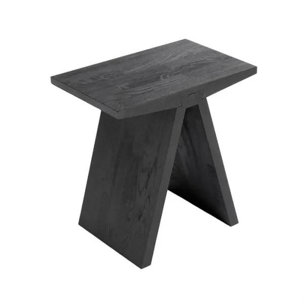Muubs Angle stool - black stained/oiled - FSC - 45 x 45 cm