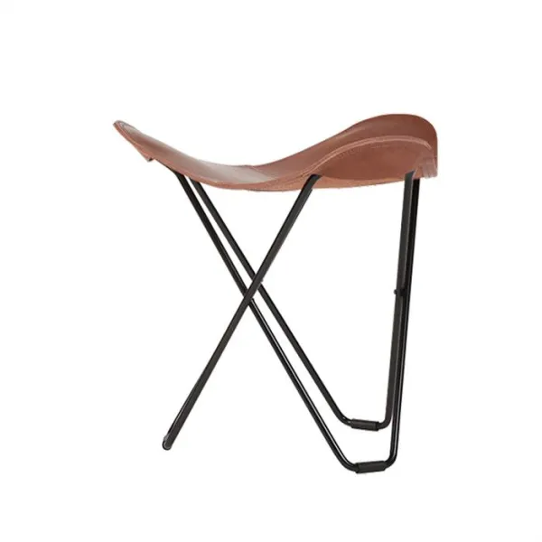 Cuero Pampa Flying Goose Stool - Black frame - Oak