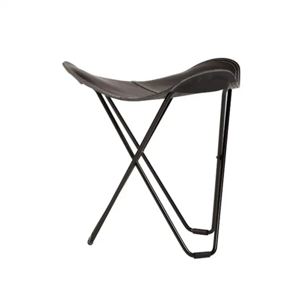 Cuero Pampa Flying Goose Stool - Black frame - Black