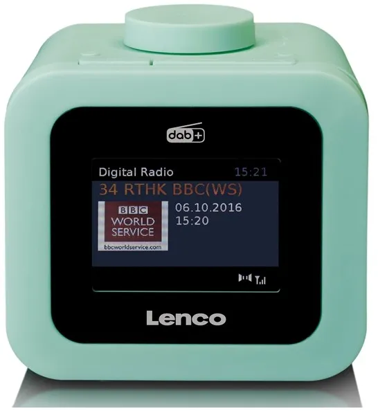 Lenco CR-620GN - DAB+/FM Clock Radio with colour display - Green